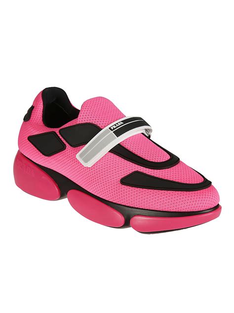 hot pink prada sneakers|prada sneakers no lace.